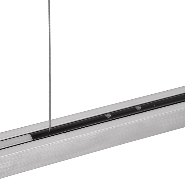 LED-Pendelleuchte Helios - Eisen - 1-flammig - Silber - Breite: 130 cm