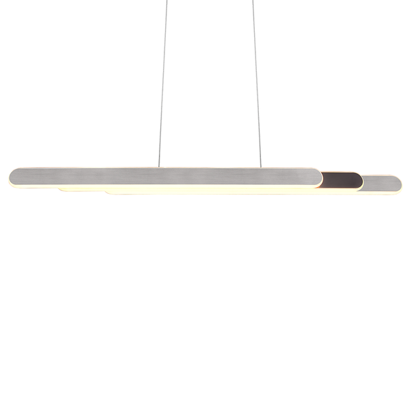LED-Pendelleuchte Helios - Eisen - 1-flammig - Silber - Breite: 130 cm