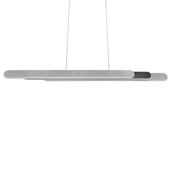 LED-Pendelleuchte Helios - Eisen - 1-flammig - Silber - Breite: 130 cm