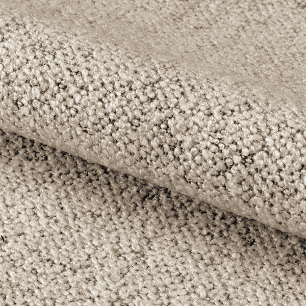 Loungesessel Kerame - Bouclé / Stahl -  Beige / Schwarz