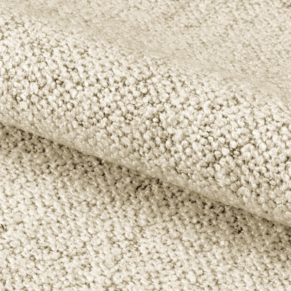 Drehbarer Polsterstuhl LIVARAS 2er-Set - Bouclé Stoff Moena: Creme