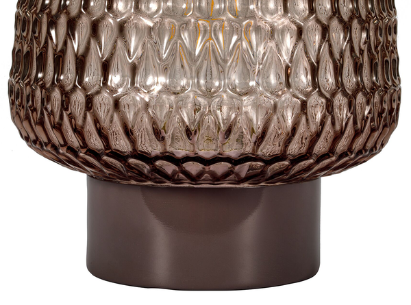 Tischleuchte Glamour Typ B - Aluminium / Farbglas - 1-flammig - Braun