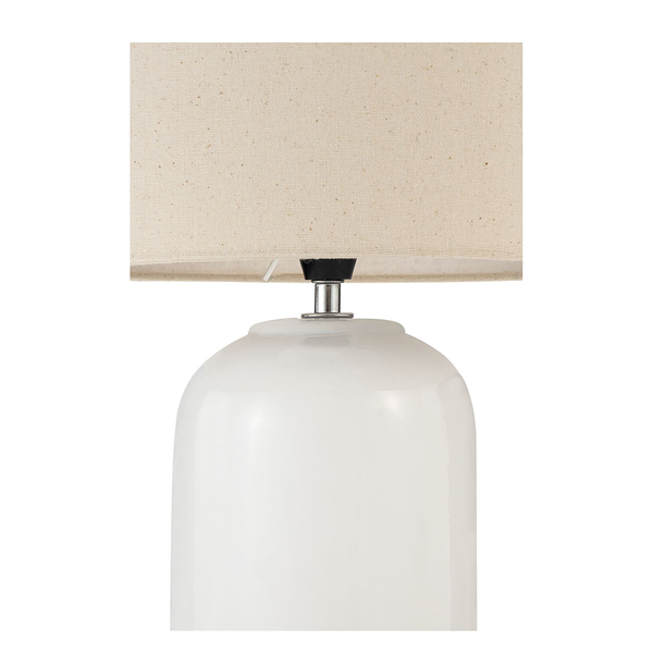 Tischleuchte Glowing Soul - Keramik - Beige / Gold - 1-flammig
