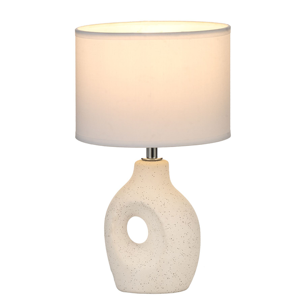 Tischleuchte Pure Crush - Keramik - Beige - 1-flammig