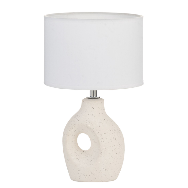 Tischleuchte Pure Crush - Keramik - Beige - 1-flammig