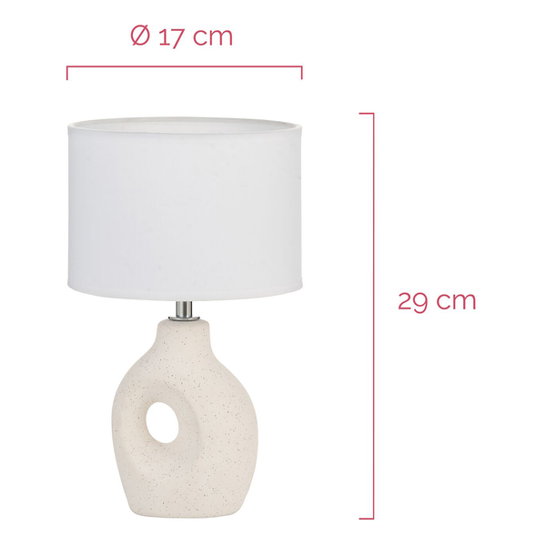 Tischleuchte Pure Crush - Keramik - Beige - 1-flammig