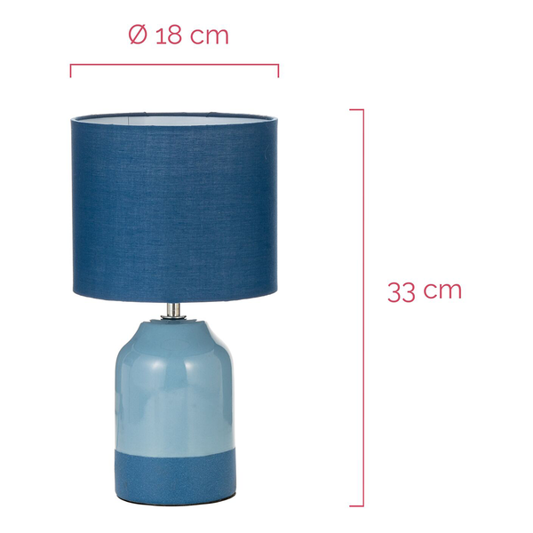 Tischleuchte Sandy Glow - Keramik - 1-flammig - Blau