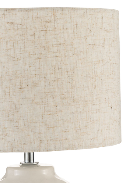 Tischleuchte Charming Sparkle - Keramik - Beige - 1-flammig