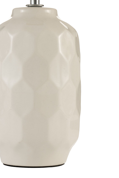 Tischleuchte Charming Sparkle - Keramik - Beige - 1-flammig