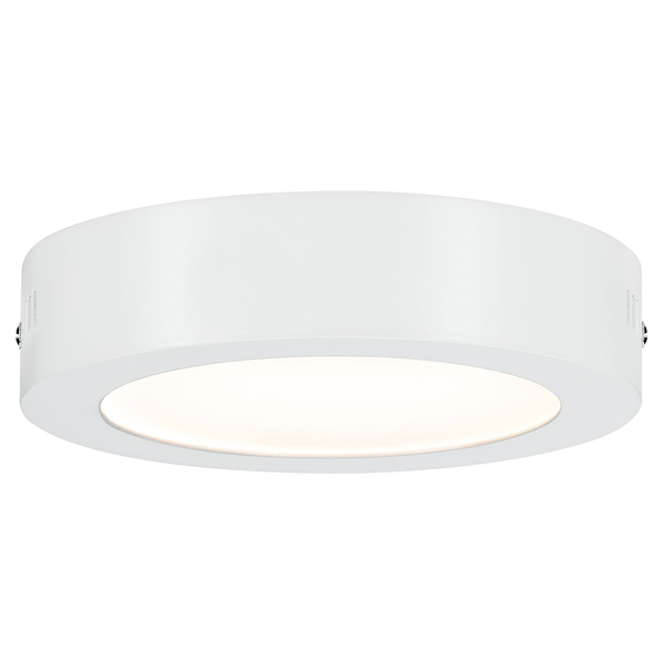 LED-Deckenleuchte Lunar Rund - Aluminium - 1-flammig - Weiß - Durchmesser: 17 cm