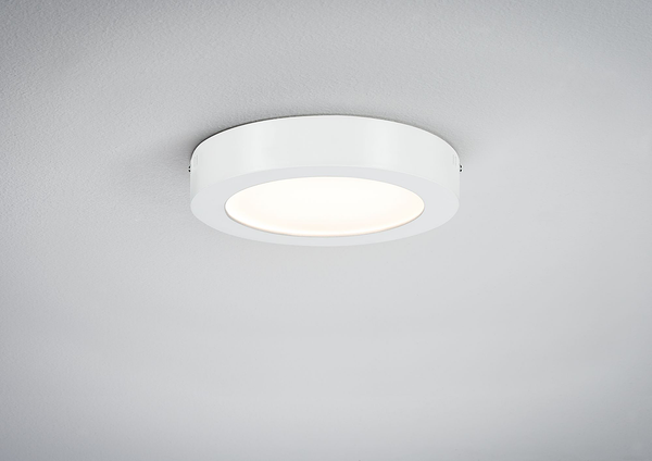 LED-Deckenleuchte Lunar Rund - Aluminium - 1-flammig - Weiß - Durchmesser: 17 cm