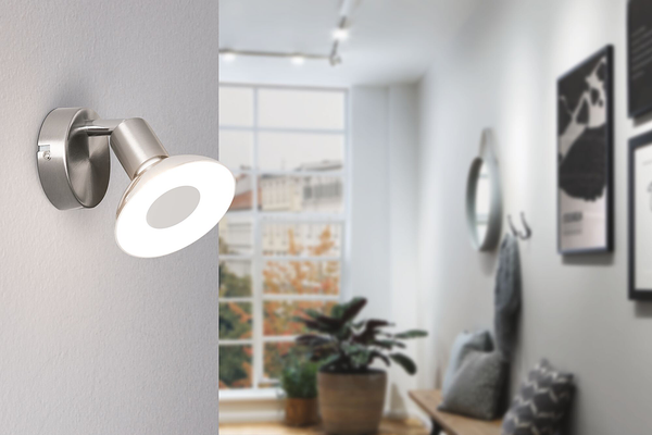 Wandleuchte Spotlight Carolina - Metall - 1-flammig - Silber