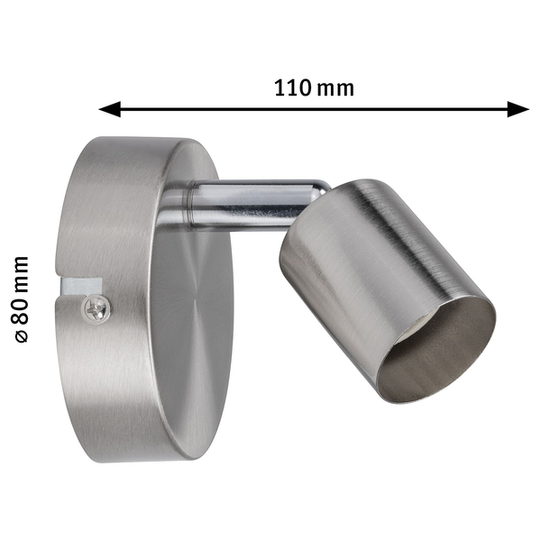Wandleuchte Spotlight Carolina - Metall - 1-flammig - Silber