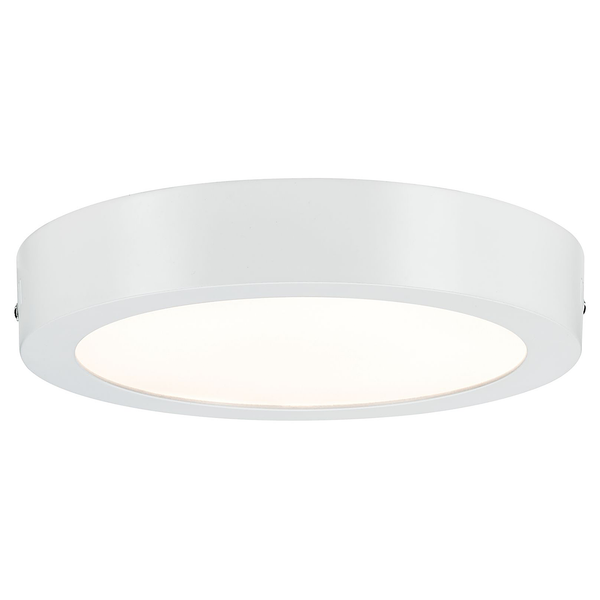 LED-Deckenleuchte Lunar Rund - Aluminium - 1-flammig - Weiß - Durchmesser: 23 cm