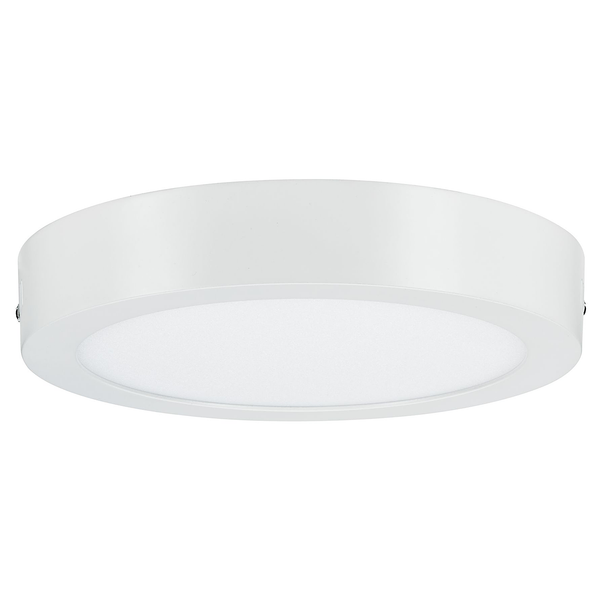 LED-Deckenleuchte Lunar Rund - Aluminium - 1-flammig - Weiß - Durchmesser: 23 cm