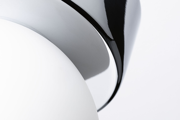 Deckenleuchte Gove - Opalglas / Chrom - 1-flammig - Chrom - Durchmesser: 8 cm