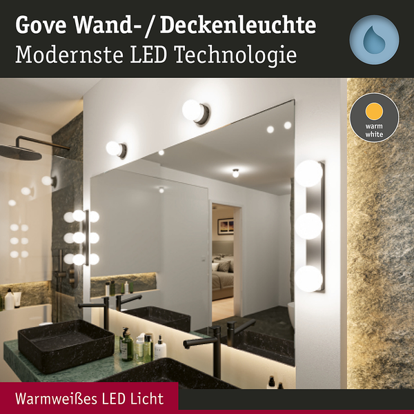 Deckenleuchte Gove - Opalglas / Aluminium - 1-flammig - Schwarz - Durchmesser: 12 cm