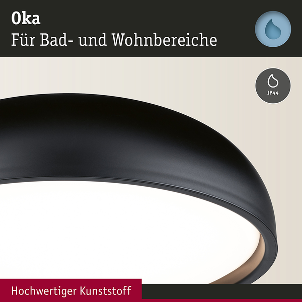 Deckenleuchte Oka - Acrylglas - 1-flammig - Schwarz