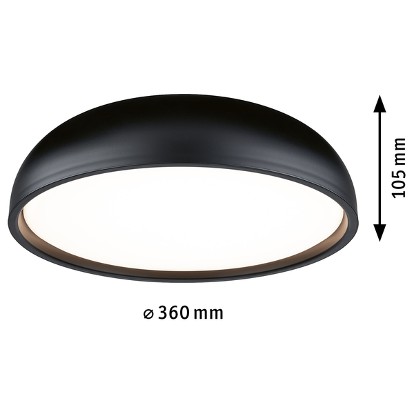 Deckenleuchte Oka - Acrylglas - 1-flammig - Schwarz