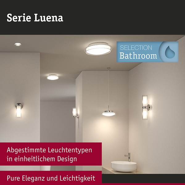 Wandleuchte Luena - Chrom / Klarglas - Silber / Weiß - Flammenanzahl: 1