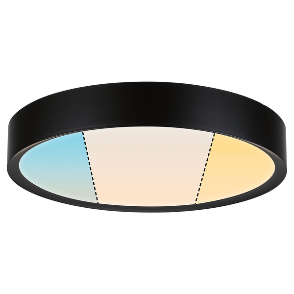 Deckenleuchte Tega - Acrylglas - 1-flammig - Schwarz