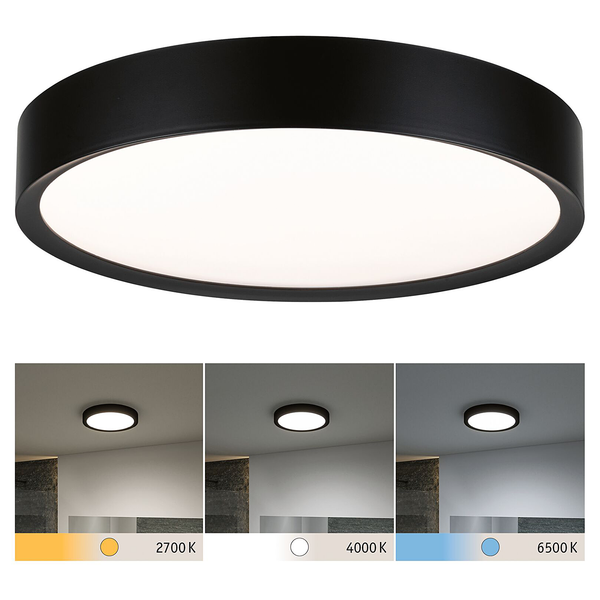 Deckenleuchte Tega - Acrylglas - 1-flammig - Schwarz