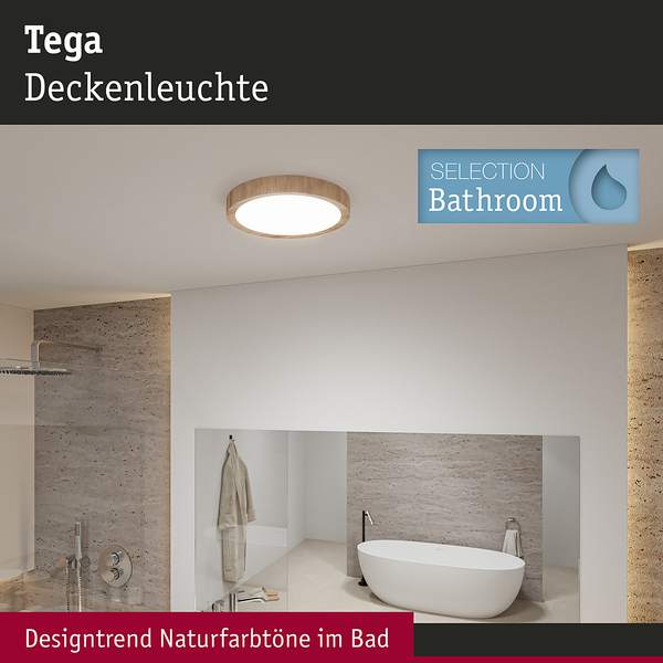 Deckenleuchte Tega - Acrylglas - 1-flammig - Hellbraun
