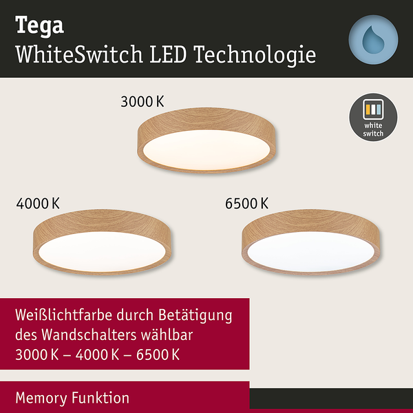 Deckenleuchte Tega - Acrylglas - 1-flammig - Hellbraun