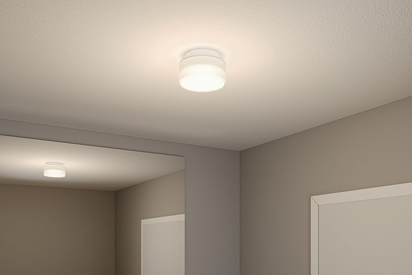 Deckenleuchte Maro Rund - Acrylglas - Weiß - 1-flammig