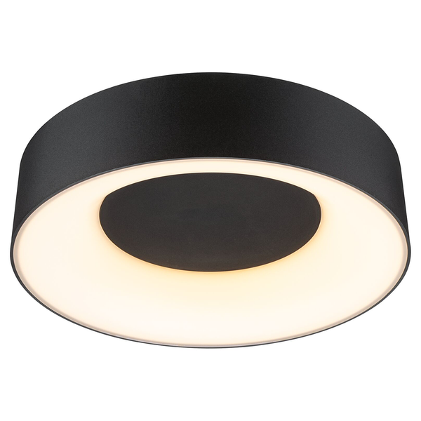 Deckenleuchte Casca - Aluminium / Kunststoff - Schwarz - Durchmesser: 30 cm