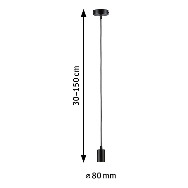 Pendelleuchte Ravi - Aluminium -1-flammig - Schwarz