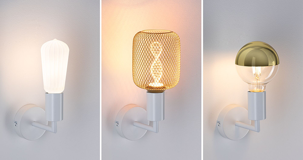 Wandleuchte Ravi - Aluminium -1-flammig - Weiß