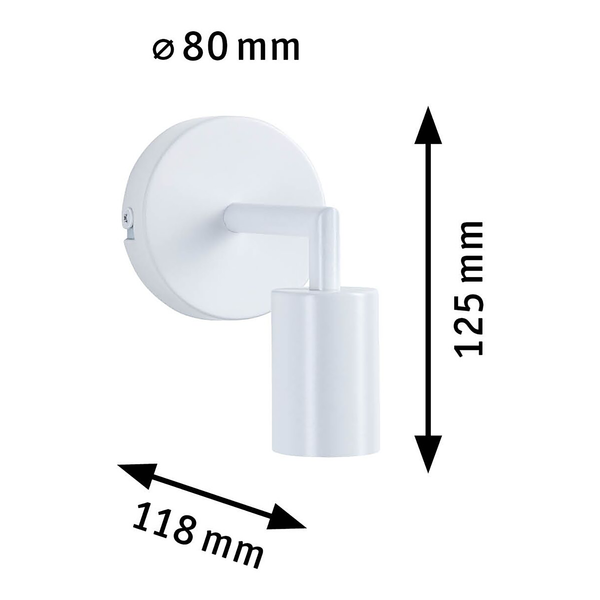 Wandleuchte Ravi - Aluminium -1-flammig - Weiß