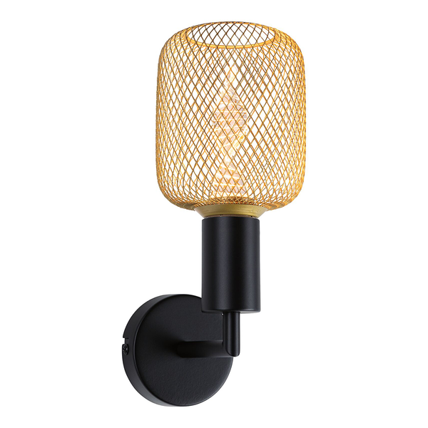 Wandleuchte Ravi - Aluminium -1-flammig - Schwarz