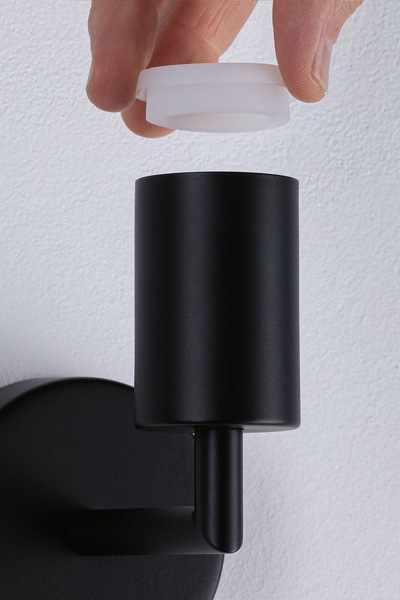 Wandleuchte Ravi - Aluminium -1-flammig - Schwarz
