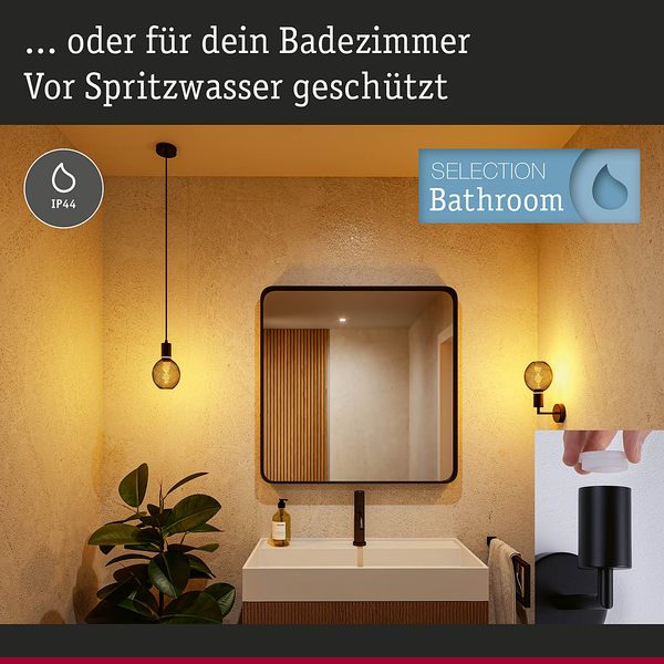 Wandleuchte Ravi - Aluminium -1-flammig - Schwarz