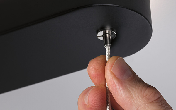 Pendelleuchte Puric Pane Wire ZB - Aluminium - Schwarz - 6-flammig