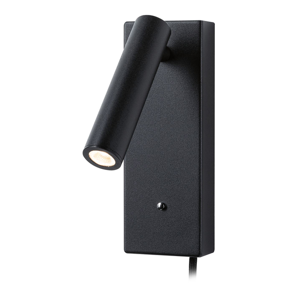 Wandleuchte Hulda - Aluminium - 1-flammig - Schwarz