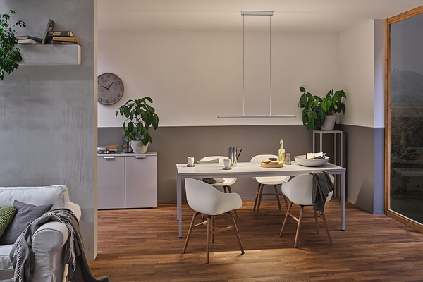 Pendelleuchte Lento - Aluminium / Kunststoff - 1-flammig - Grau