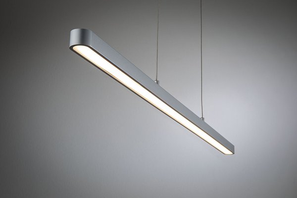 Pendelleuchte Lento - Aluminium / Kunststoff - 1-flammig - Grau