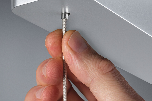 Pendelleuchte Lento - Aluminium / Kunststoff - 1-flammig - Grau