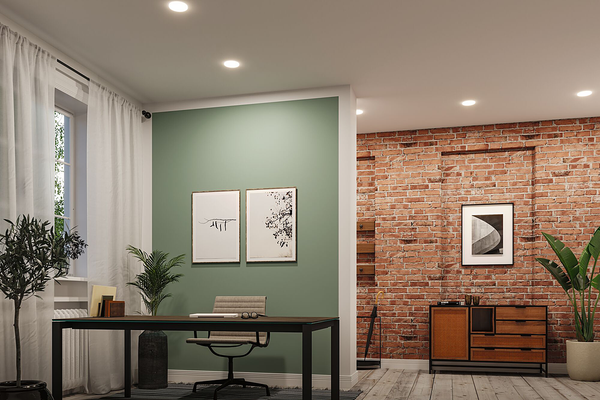 Deckenleuchte Veluna Rund - Aluminium - Weiß - 1-flammig - Durchmesser: 20 cm