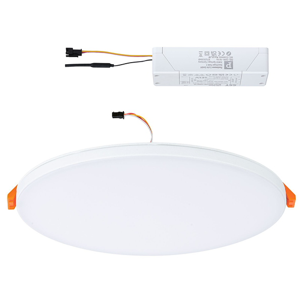 Deckenleuchte Veluna Rund - Aluminium - Weiß - 1-flammig - Durchmesser: 20 cm