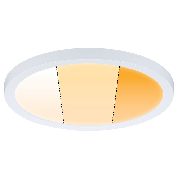 Deckenleuchte Areo 3-Step-Dim Rund - Kunststoff - 1-flammig - Weiß - Durchmesser: 18 cm - Warmweiß - Universalweiß