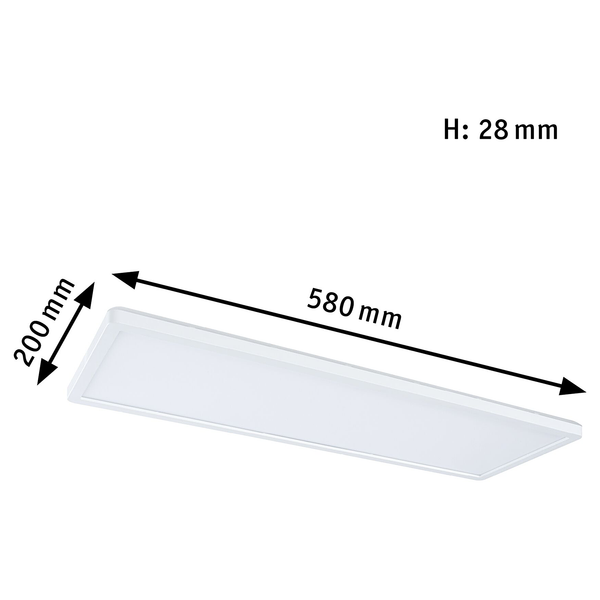 LED-Deckenleuchte Atria Shine Panel - Aluminium - Weiß - 1-flammig - Universalweiß