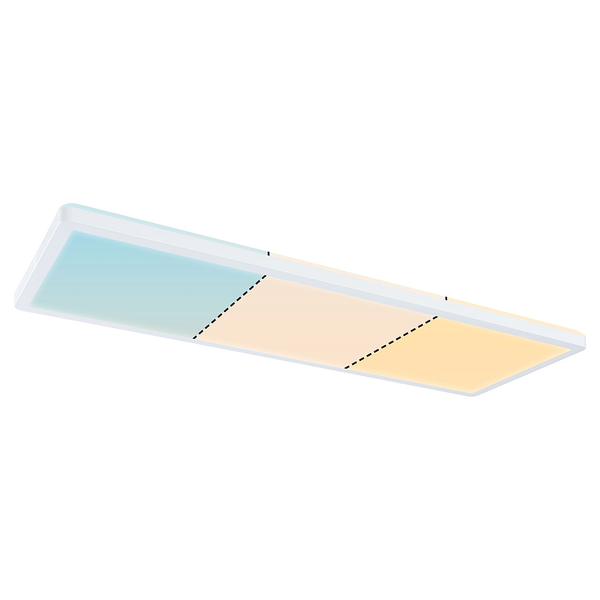 LED-Deckenleuchte Atria Shine Panel - Aluminium - Weiß - 1-flammig - Warmweiß - Universalweiß