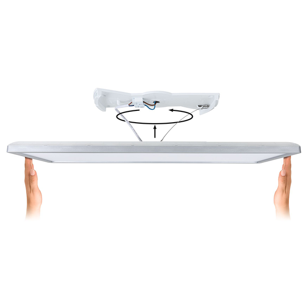 LED-Deckenleuchte Atria Shine Panel - Aluminium - Weiß - 1-flammig - Warmweiß - Universalweiß