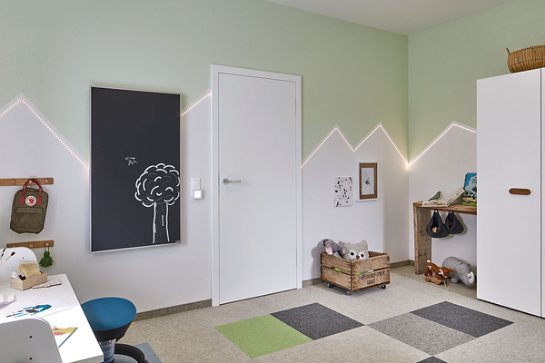 Nachtlicht Esby - Kunststoff - Weiß