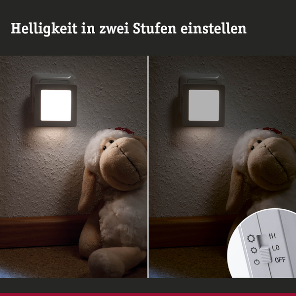 Nachtlicht Esby - Kunststoff - Weiß