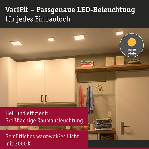 Deckenleuchte Areo - Kunststoff - Weiß - 1-flammig - 18 x 2.6 cm - Warmweiß
